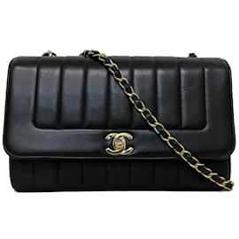 Chanel-Chanel Black Mademoiselle Chain Shoulder Bag-Black