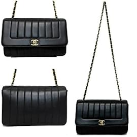 Chanel-Chanel Black Mademoiselle Chain Shoulder Bag-Black