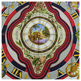 Hermès-Hermes Carre 90 Navy Silk Scarf-Navy blue