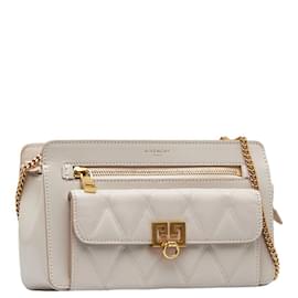 Givenchy-Givenchy Pocket Chain Shoulder Bag-White