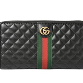 Gucci-Gucci Long Wallet-Black,Red,Green