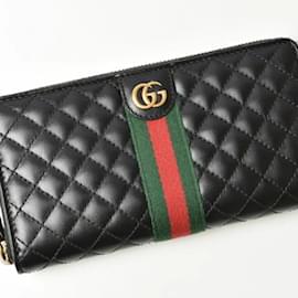 Gucci-Gucci Long Wallet-Black,Red,Green