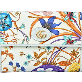 Gucci-Gucci Flora Limited Edition Long Wallet-Blue,Multiple colors