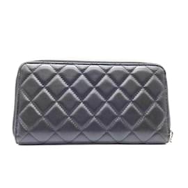 Chanel-Chanel Round Wallet Cambon Line Leather Black-Black