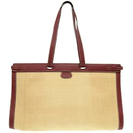 Hermès-Hermes Museau Crinoline Vauchamonix Tote Bag-Red