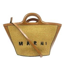 Marni-Bolsa de Mão Marni Tropicalia Pequena-Marrom