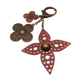 Louis Vuitton-Bague Charme Clé Glam Flower Bijoux Sac Louis Vuitton-Marron