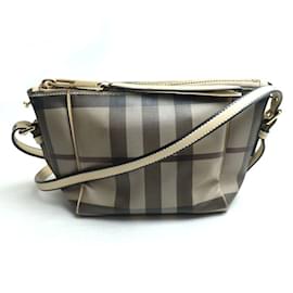 Burberry-Bolsa de ombro Burberry bege e marrom-Marrom,Bege