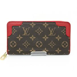 Louis Vuitton-Louis Vuitton Zippy Retiro Long Wallet-Brown,Red