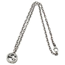 Gucci-Collier Pendentif Interlocking G de Gucci-Argenté