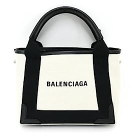 Balenciaga-Balenciaga NAVY Cabas Navy XS Tote Bag-Black,Beige