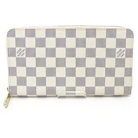 Louis Vuitton-Porta-moedas Louis Vuitton Damier Azur-Branco