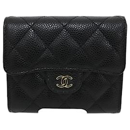 Chanel-Portefeuille classique matelassé Chanel petit format-Noir