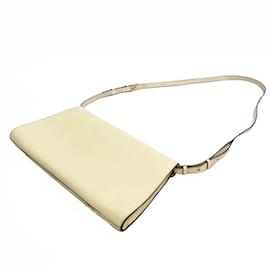 Valextra-Valextra SCARA LARGE V5C59 Women's Leather Shoulder Bag-Cream