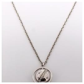 Louis Vuitton-Louis Vuitton Silver Pendant Necklace-Silvery