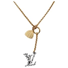 Louis Vuitton-Louis Vuitton LV x YK Collier Iconic Infinity Dot Necklace-Black,White,Golden