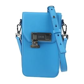 Christian Dior-Christian Dior Dior Lock Vertical Pouch Shoulder Bag-Blue