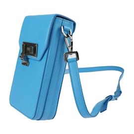 Christian Dior-Christian Dior Dior Lock Vertical Pouch Shoulder Bag-Blue