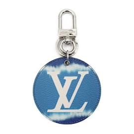 Louis Vuitton-Chaveiro Portocre Illustre Louis Vuitton-Branco,Azul