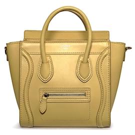 Céline-Sac à main Celine Luggage Nano Shopper 2Way-Jaune