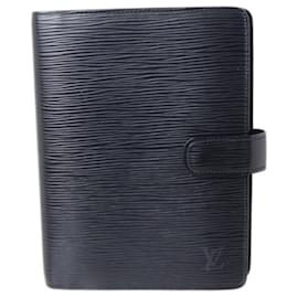 Louis Vuitton-Louis Vuitton Agenda MM Notebook Cover-Black