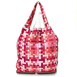 Hermès-Hermes Silky Pop Eco Handbag-Pink,Red,Dark red