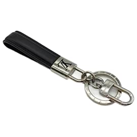 Louis Vuitton-Louis Vuitton Dragonne LV Padlock Keyring-Black