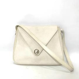 Hermès-Hermes Christine White Shoulder Bag-White