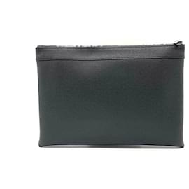 Louis Vuitton-Louis Vuitton Taiga Leather Clutch Bag-Black,Grey