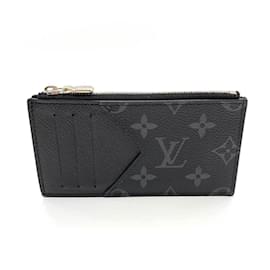 Louis Vuitton-Louis Vuitton Monogram Eclipse Coin Purse-Black