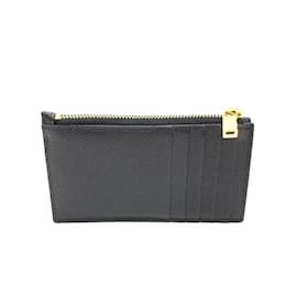 Saint Laurent-Monedero de cuero negro Saint Laurent-Negro