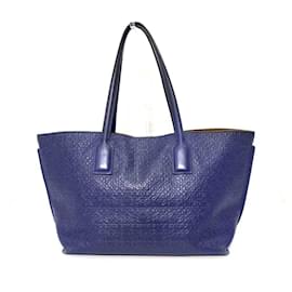 Loewe-Sac fourre-tout en cuir navy Loewe-Bleu Marine