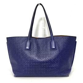 Loewe-Sac fourre-tout en cuir navy Loewe-Bleu Marine