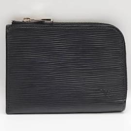 Louis Vuitton-Louis Vuitton Epi Coin Purse in Black-Black