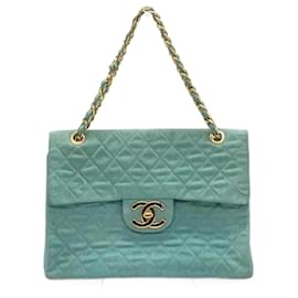 Chanel-Chanel Light Blue Denim Handbag-Light blue