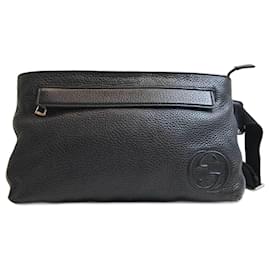 Gucci-Sac à bandoulière en cuir Gucci Soho Interlocking G-Noir