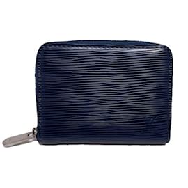 Louis Vuitton-Monedero Epi Louis Vuitton-Azul marino