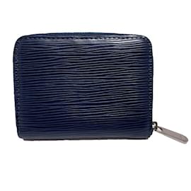 Louis Vuitton-Monedero Epi Louis Vuitton-Azul marino