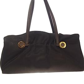 Bulgari-Bolsa tote de lona marrom Bvlgari-Marrom