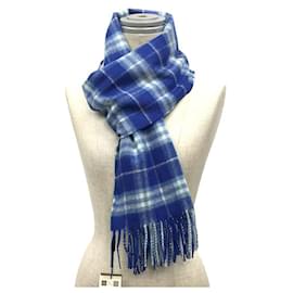 Burberry-Cachecol de cashmere xadrez Burberry-Azul