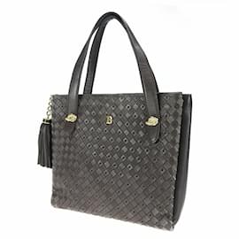 Bally-Bolso de mano BALLY para mujeres con charm de borlas de cuero-Gris antracita