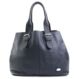 Fendi-Bolsa de mão em couro Fendi Selleria-Azul marinho