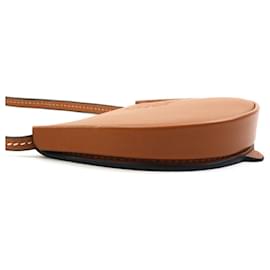 Loewe-Loewe Coin Case Mini Pouch in Brown Leather-Brown