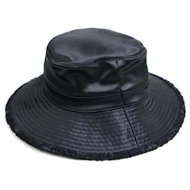 Hermès-Hermes Black Polyester Sun Hat-Black