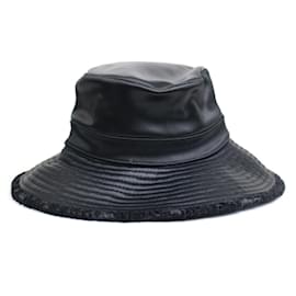 Hermès-Hermes Black Polyester Sun Hat-Black