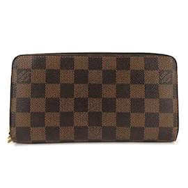 Louis Vuitton-Carteira longa em canvas Damier Louis Vuitton-Damier ebene