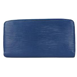 Louis Vuitton-Louis Vuitton Epi Leather Long Wallet in Saphir-Blue