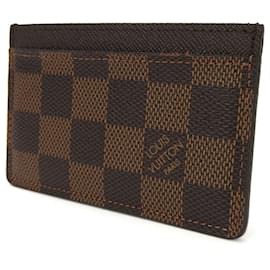 Louis Vuitton-Carteira de Cartões Louis Vuitton Damier Ebene-Damier ebene