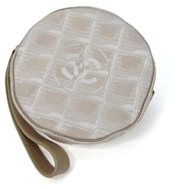 Chanel-Beige Jacquard-Nylon-Tasche von Chanel-Beige