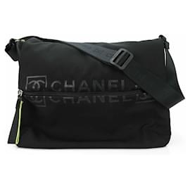 Chanel-Bolso de hombro de la línea deportiva de Chanel-Negro,Amarillo